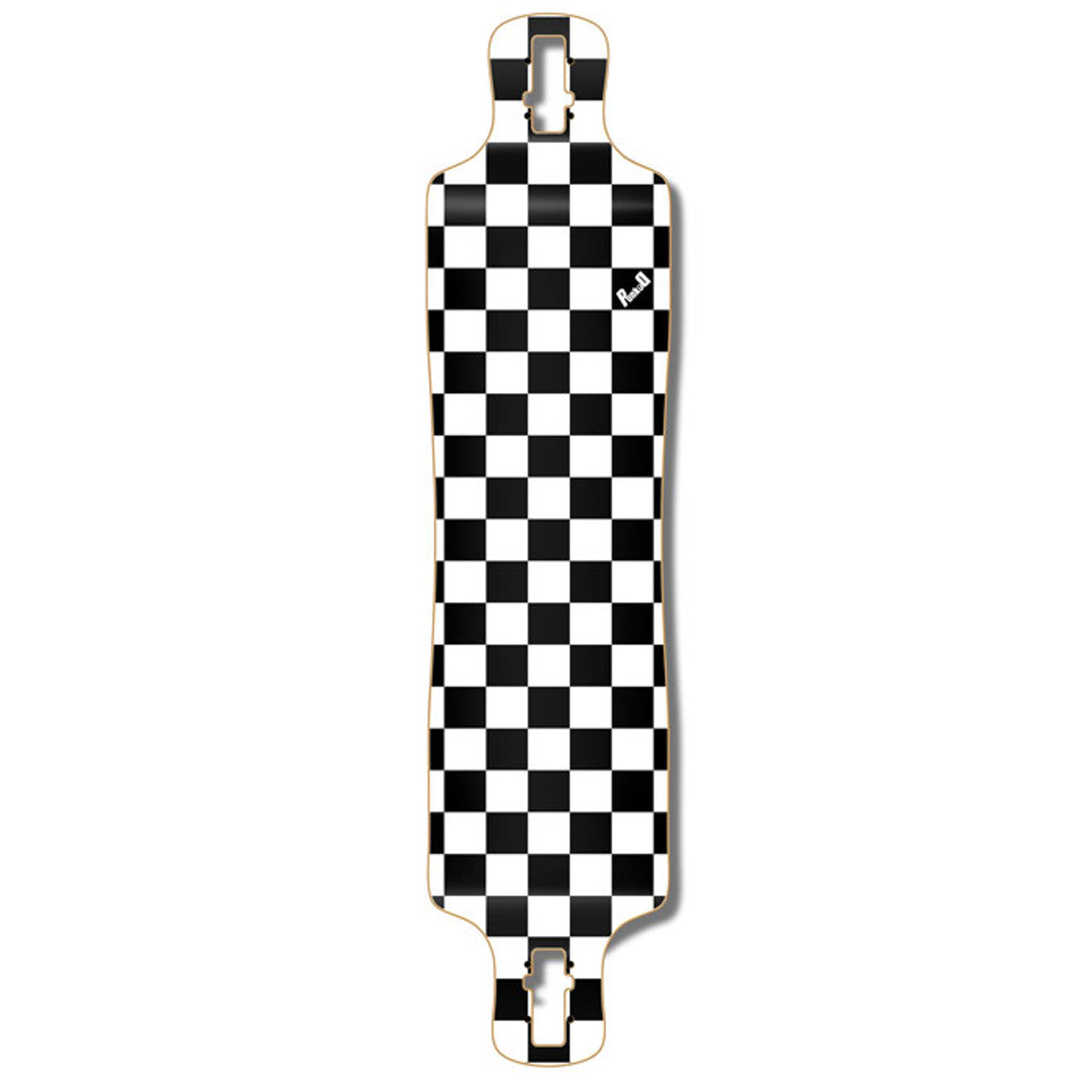 Yocaher Lowrider Longboard Deck - Checker White