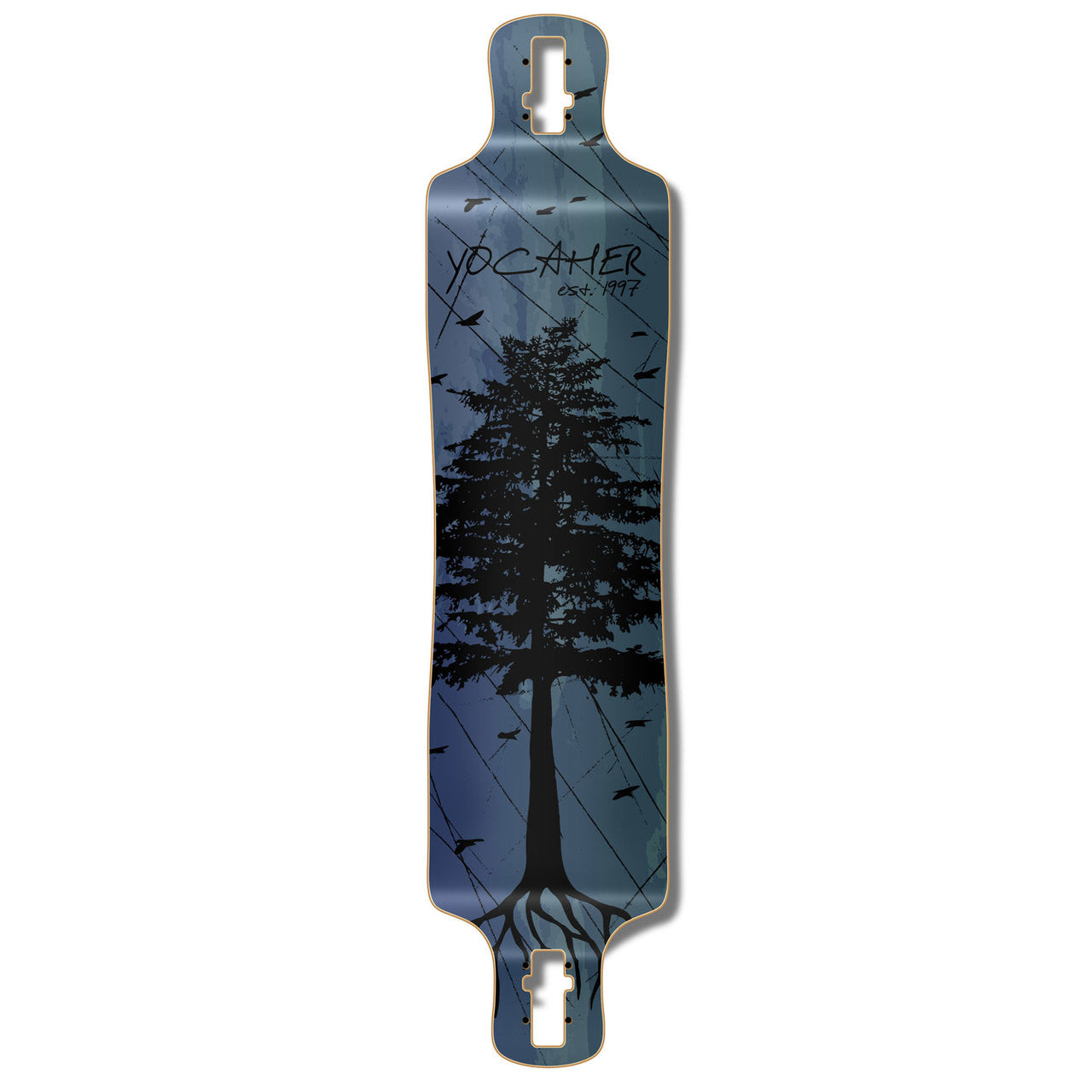 Yocaher Lowrider Longboard Deck - In the Pines : Blue