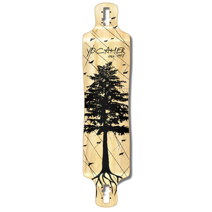 Yocaher Lowrider Longboard Deck - In the Pines : Natural