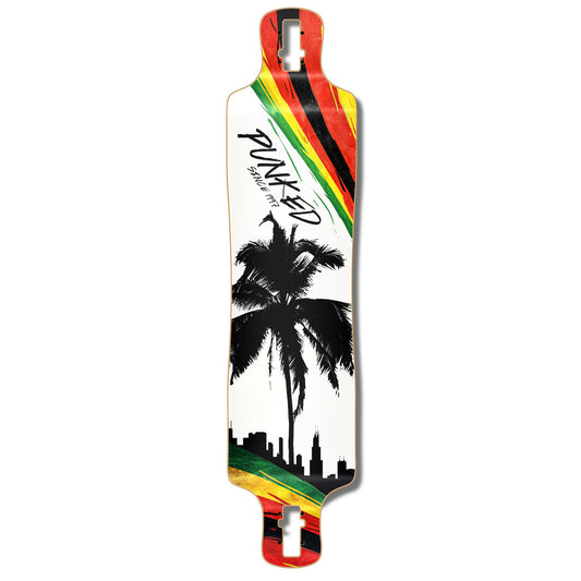 Yocaher Lowrider Longboard Deck - Palm City Rasta