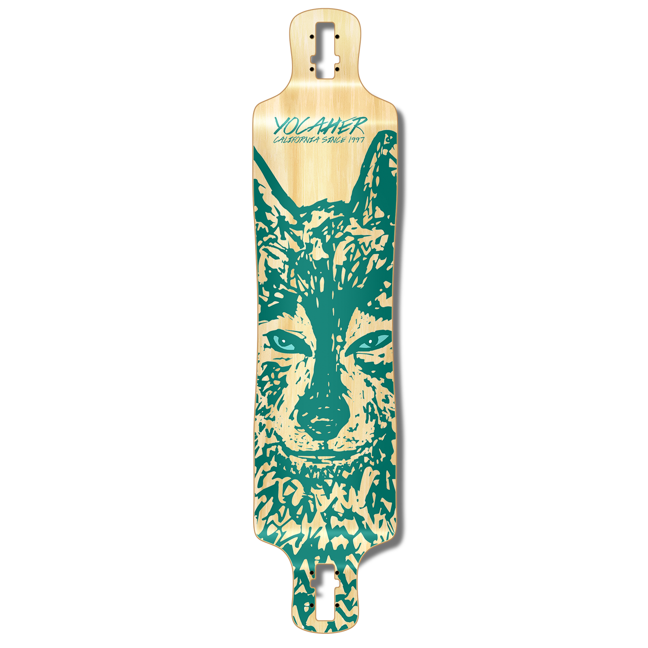 Yocaher Lowrider Longboard Deck - Spirit Animal WOLF