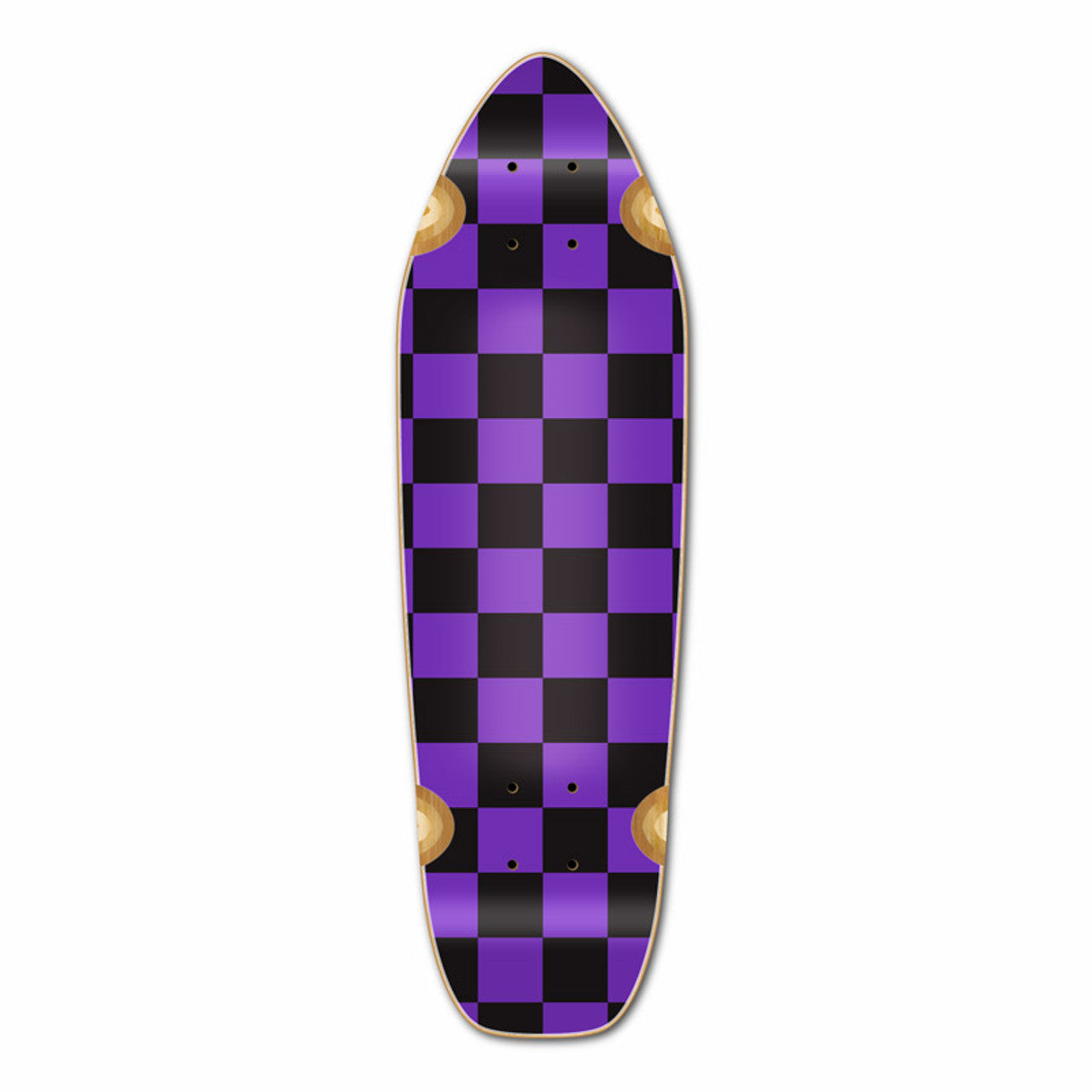 Yocaher Mini Cruiser Deck - Checker Purple