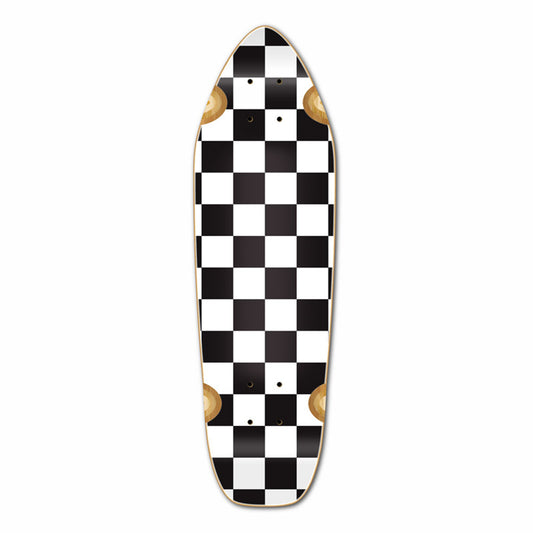 Yocaher Mini Cruiser Deck - Checker White