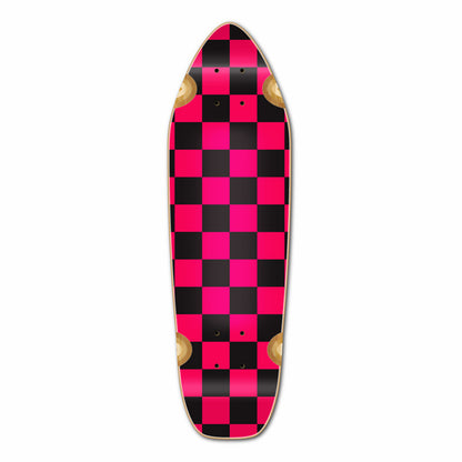 Yocaher Mini Cruiser Deck - Checker Pink