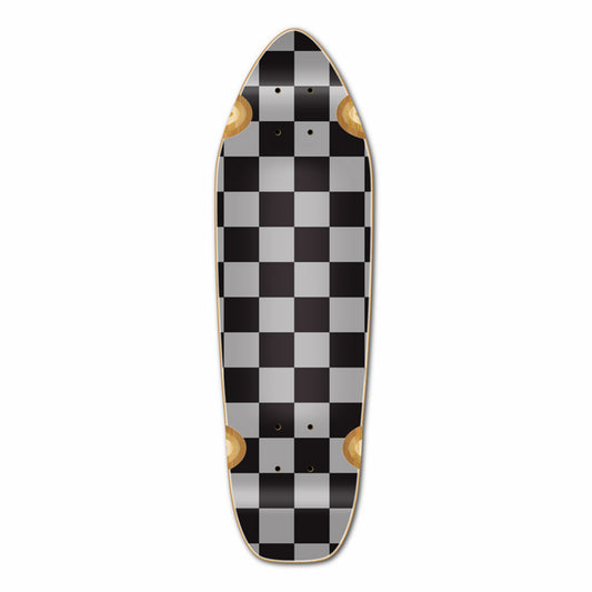 Yocaher Mini Cruiser Deck - Checker Silver