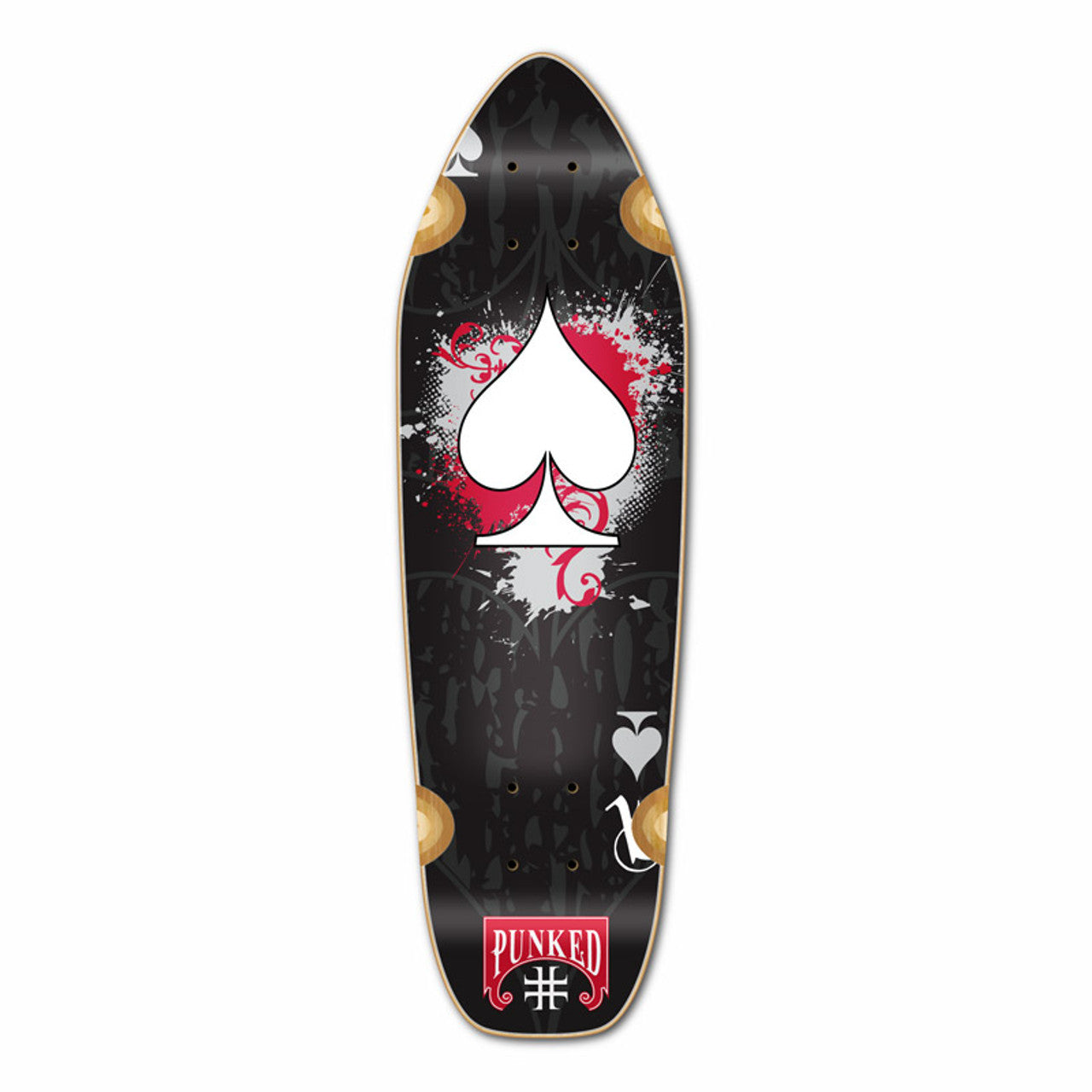 Yocaher Mini Cruiser Deck - Ace of Spades Black