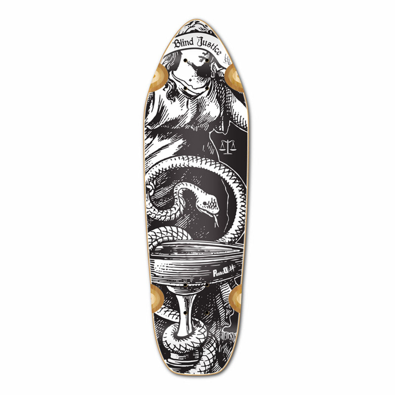 Yocaher Mini Cruiser Deck - Black Blind Justice