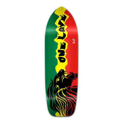 Yocaher Old School Longboard Deck - Rasta 2