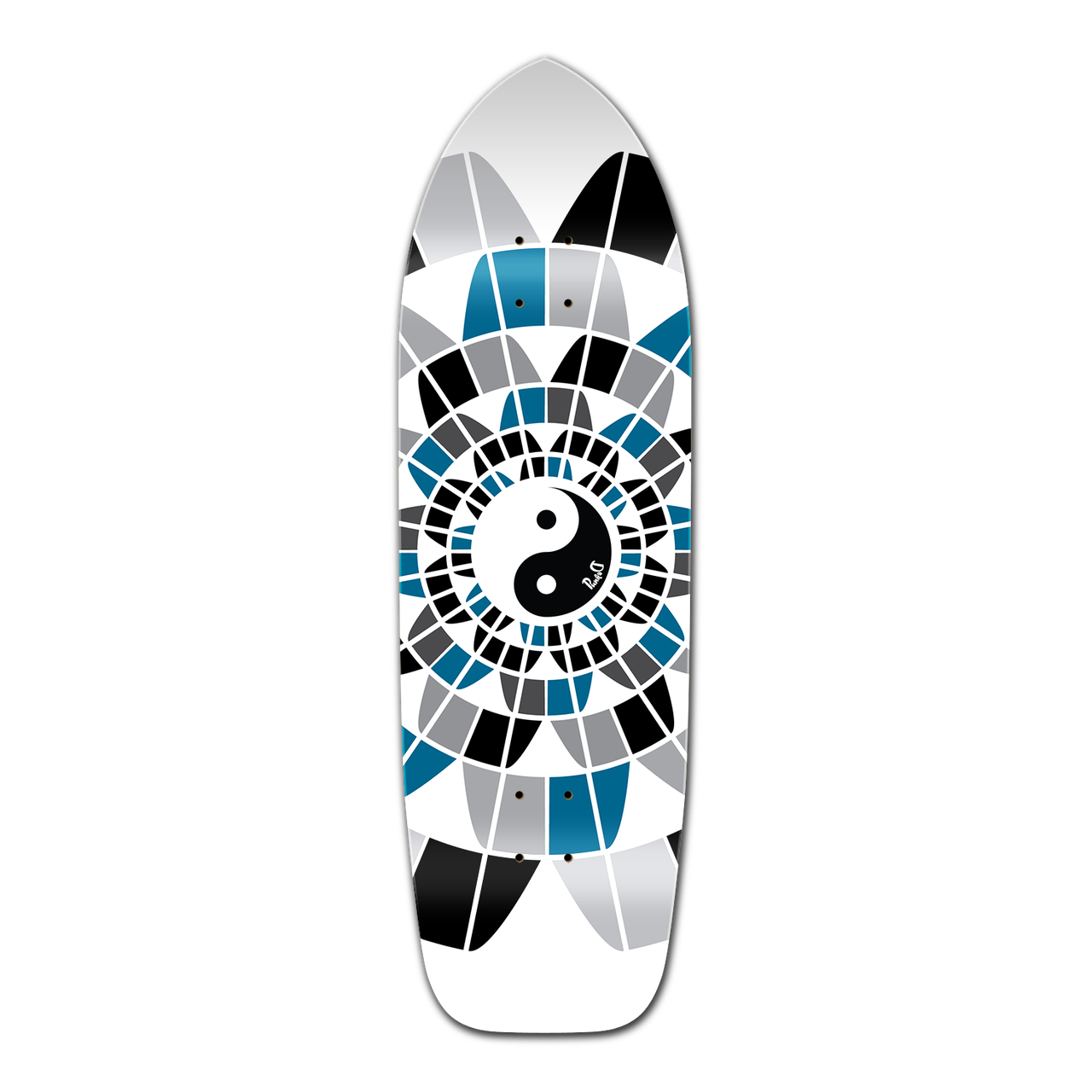 Yocaher Old School Longboard Deck - Ying Yang