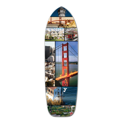 Yocaher Old School Longboard Deck - San Francisco