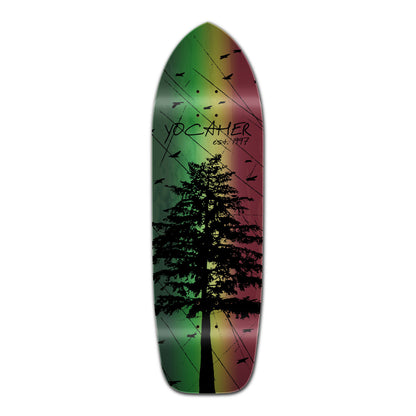 Yocaher Old School Longboard Deck - In the Pines Rasta