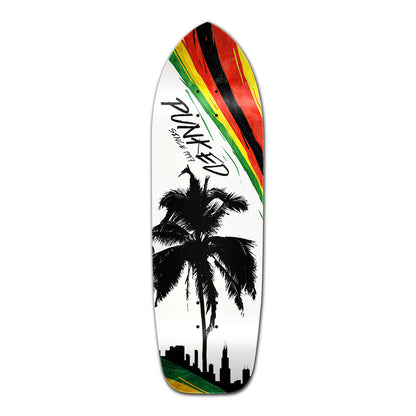 Yocaher Old School Longboard Deck - Palm City Rasta