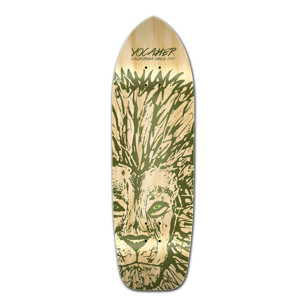 Yocaher Old School Longboard Deck - Spirit Animal Series - Lion