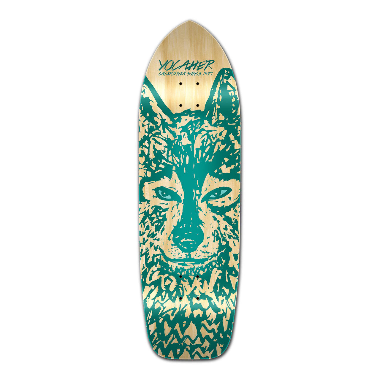 Yocaher Old School Longboard Deck - Spirit Animal Series - Wolf