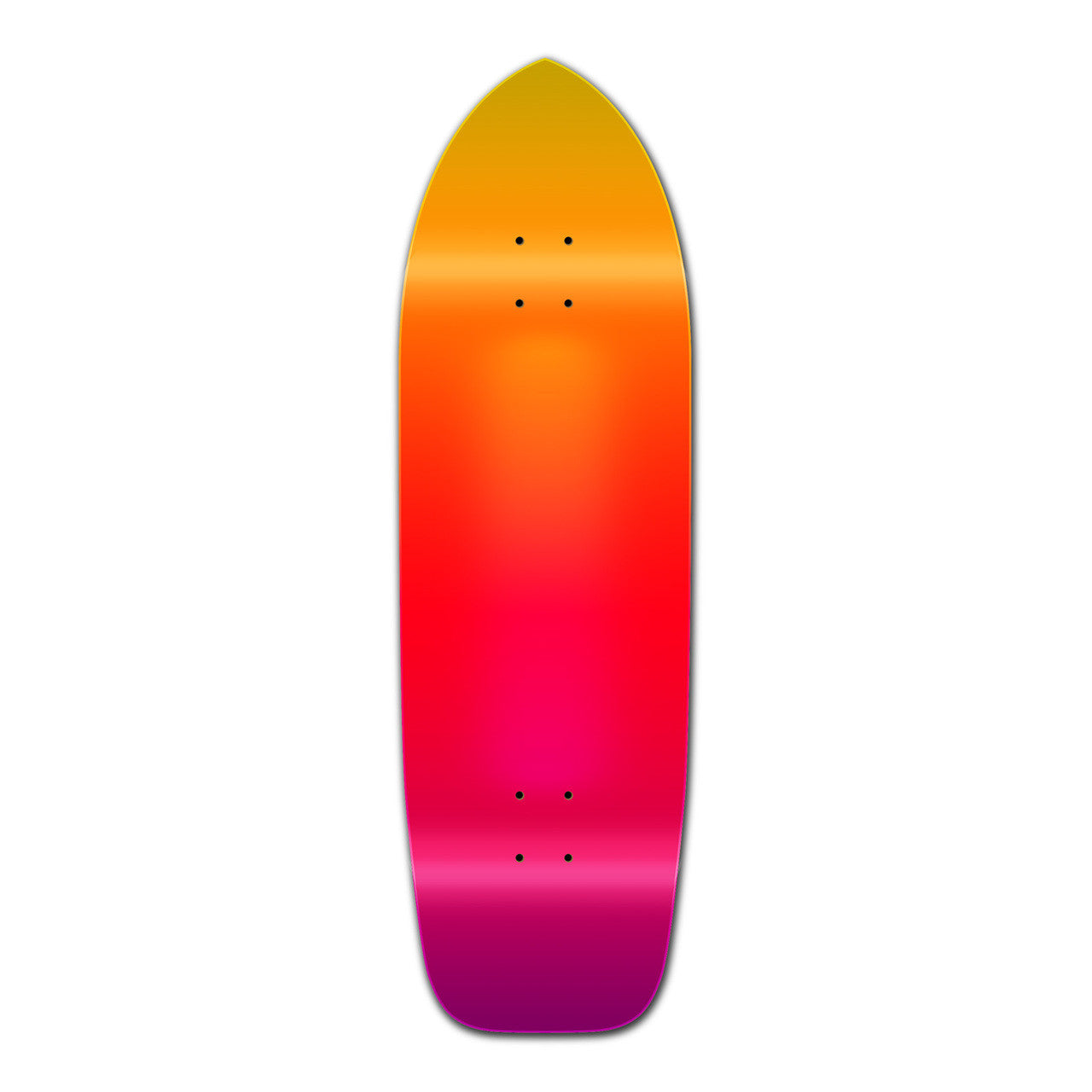 Yocaher Old School Longboard Deck - Gradient Pink