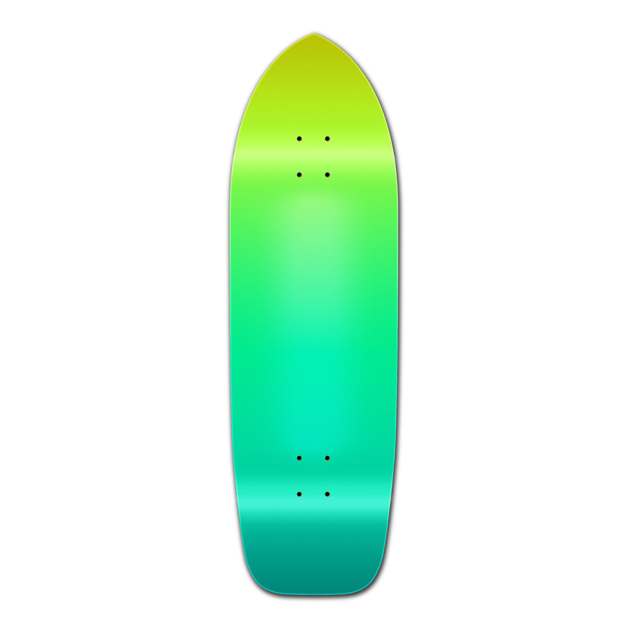 Yocaher Old School Longboard Deck - Gradient Green