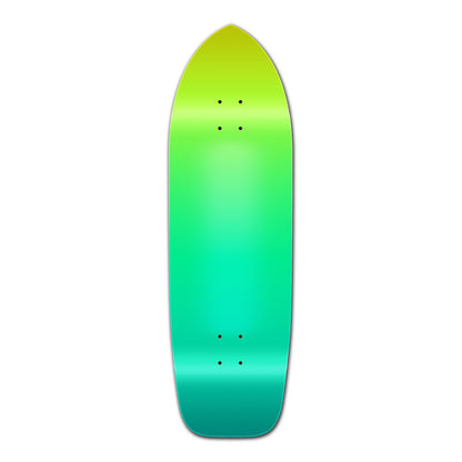 Yocaher Old School Longboard Deck - Gradient Green