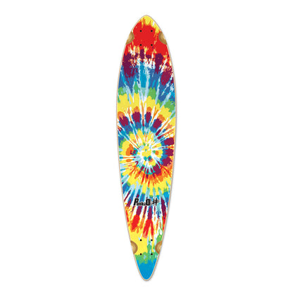 Yocaher Pintail Longboard Deck - Tiedye Original