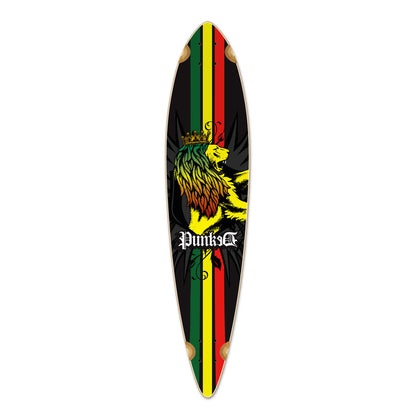 Yocaher Pintail Longboard Deck - Rasta