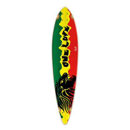 Yocaher Pintail Longboard Deck - Rasta 2