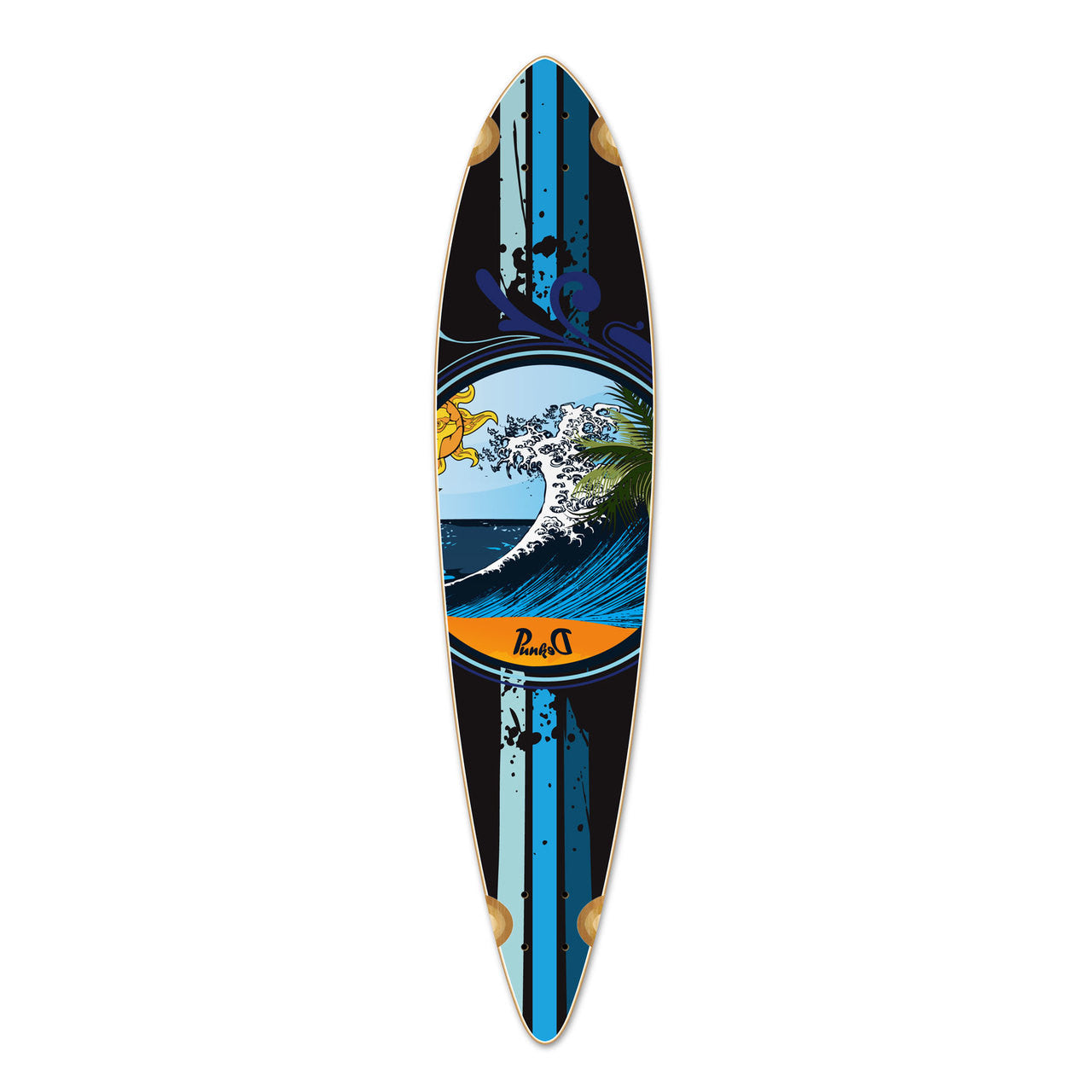 Yocaher Pintail Longboard Deck - Wave