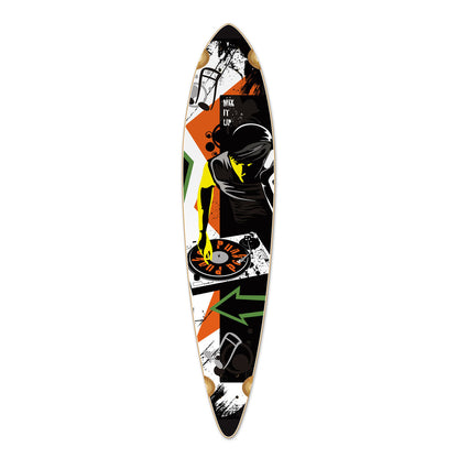 Yocaher Pintail Longboard Deck - MixItUp