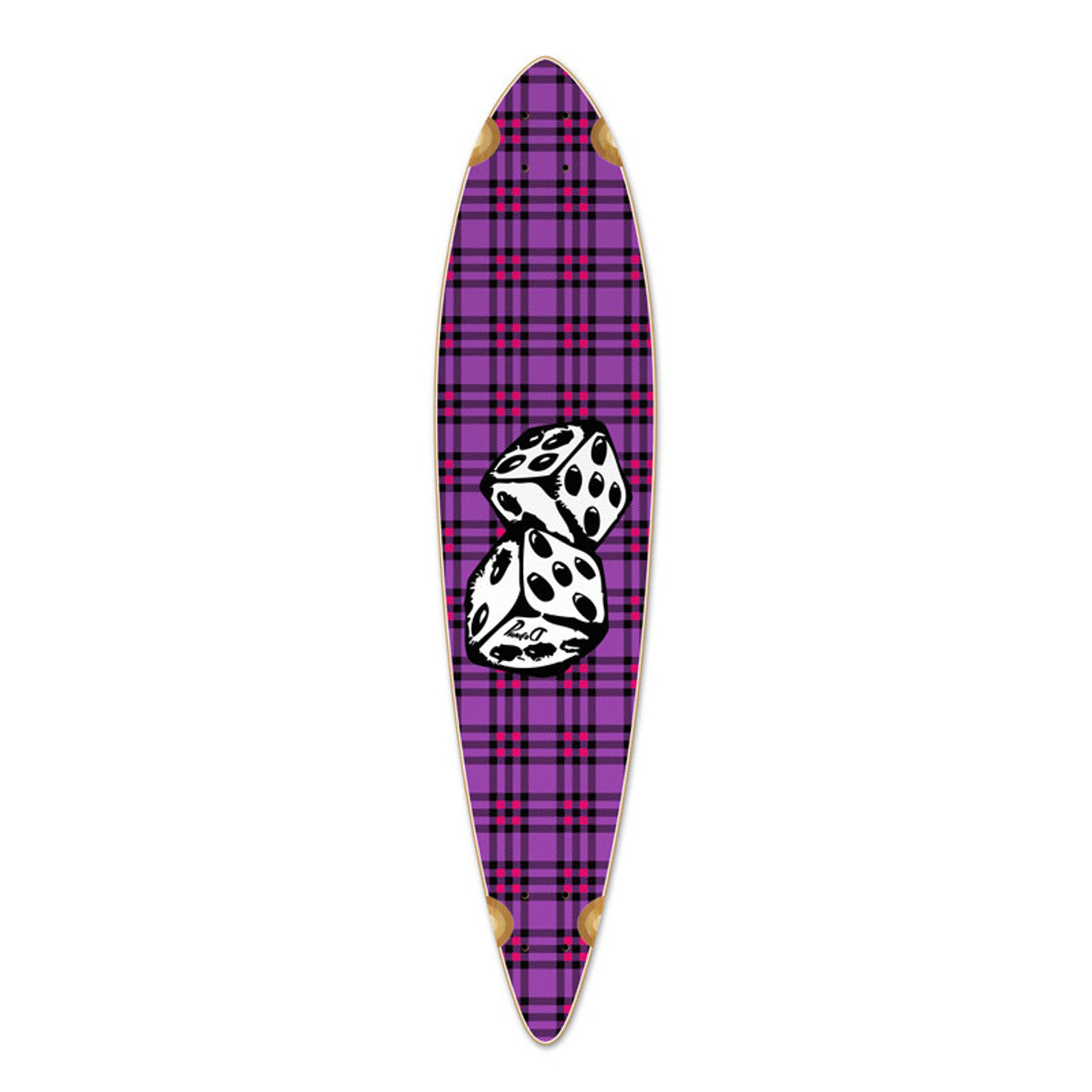 Yocaher Pintail Longboard Deck - Dice