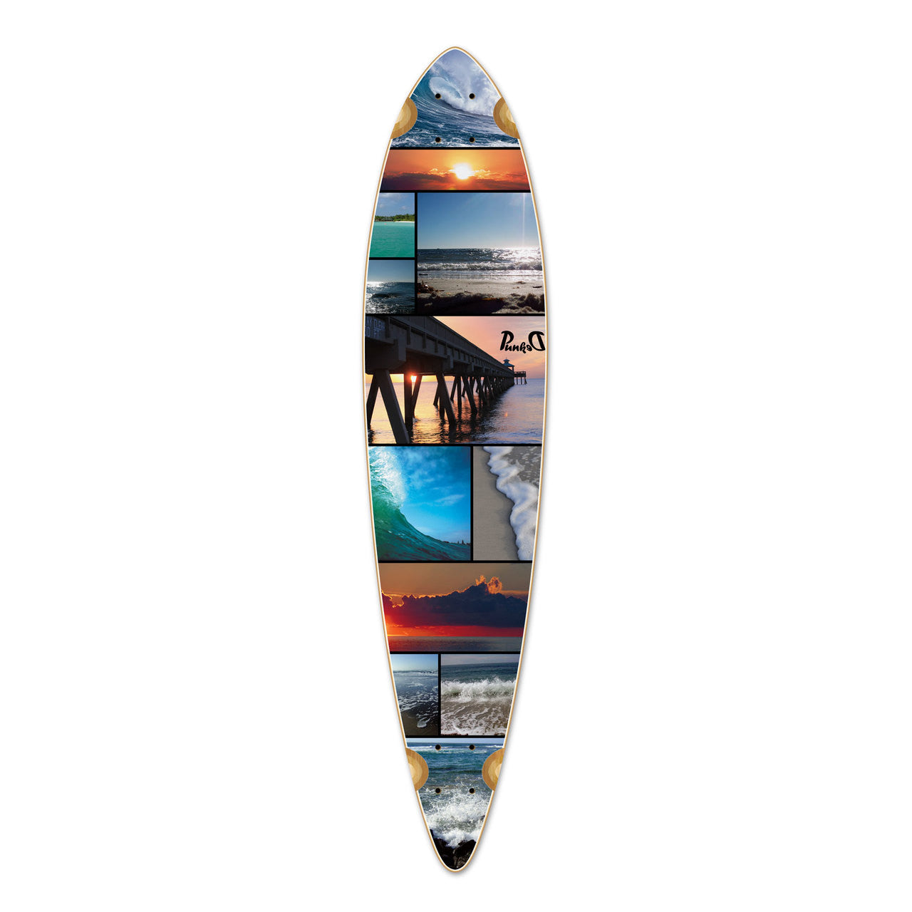 Yocaher Pintail Longboard Deck - Seaside