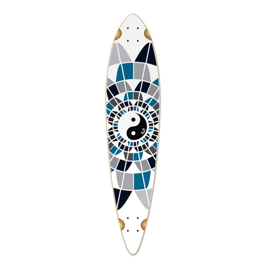 Yocaher Pintail Longboard Deck - Ying Yang