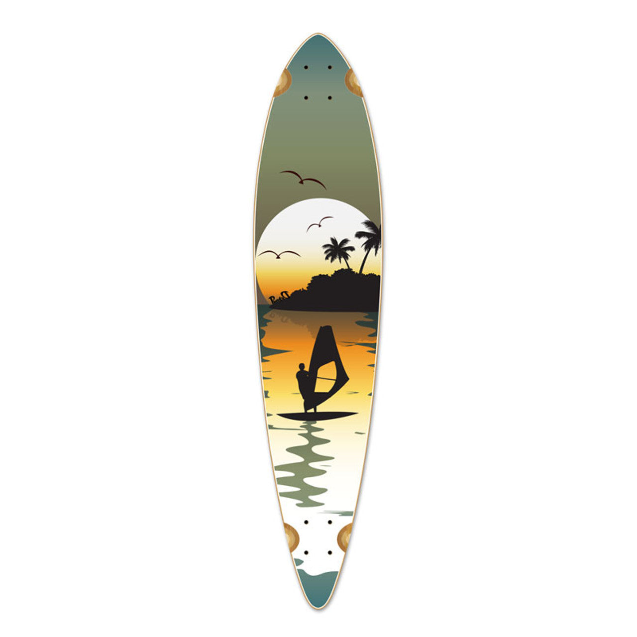 Yocaher Pintail Longboard Deck - Surfer