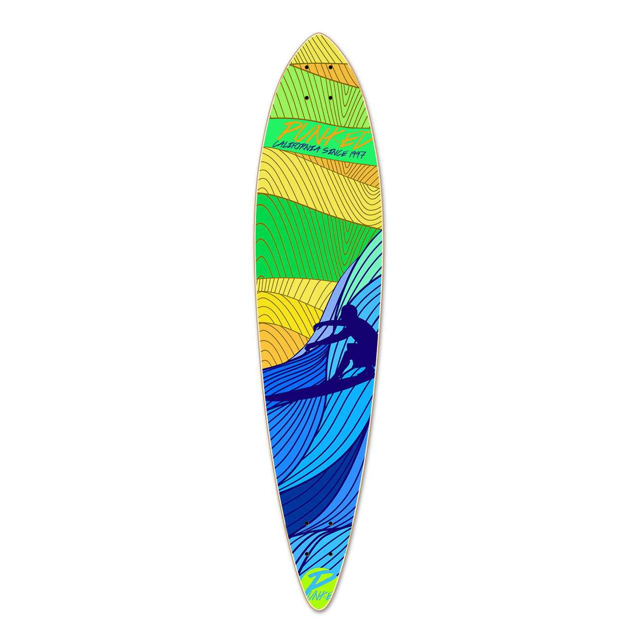 Yocaher Pintail Longboard Deck - Surf's up