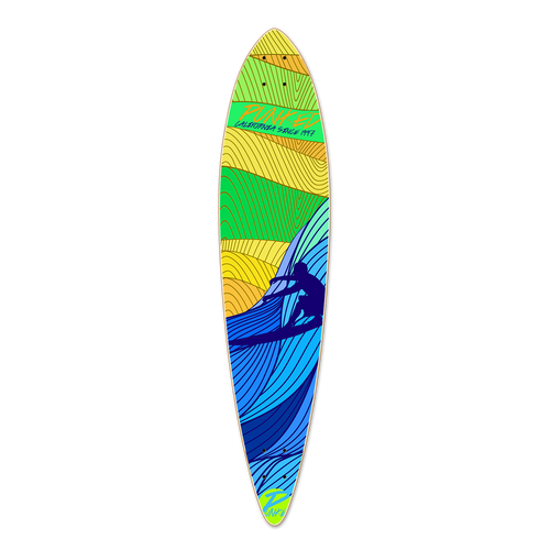 Yocaher Pintail Longboard Deck - Surf's up