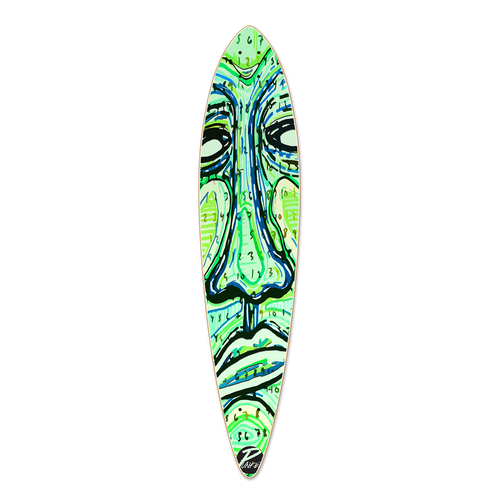 Yocaher Pintail Longboard Deck - Countdown