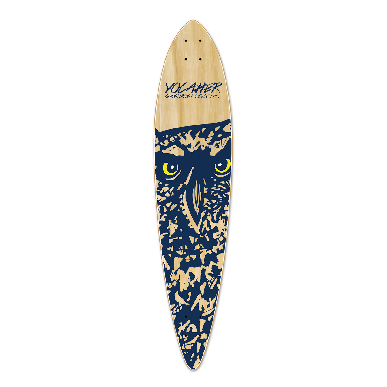 Yocaher Pintail Longboard Deck - Spirit Animal OWL