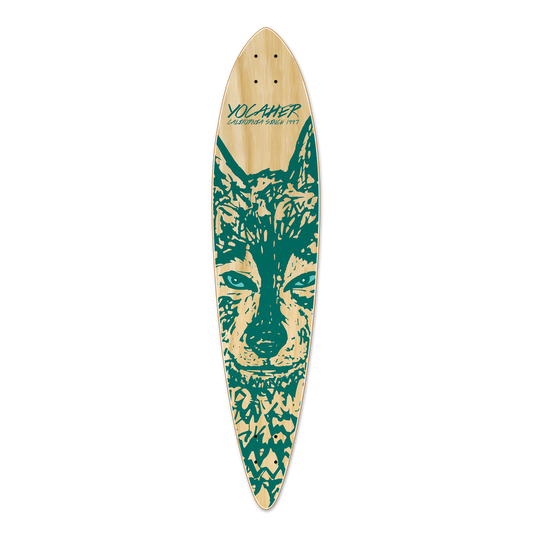 Yocaher Pintail Longboard Deck - Spirit Animal WOLF