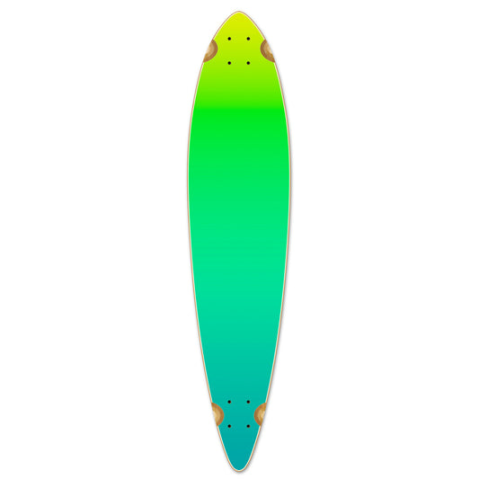 Yocaher Pintail Longboard Deck - Gradient Green