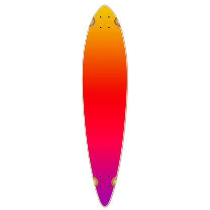 Yocaher Pintail Longboard Deck - Gradient Pink