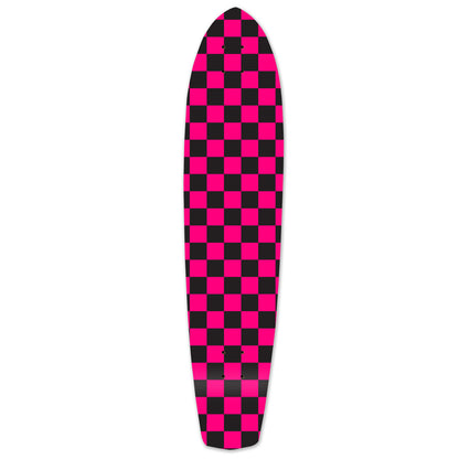 Yocaher Slimkick Longboard Deck - Checker Pink