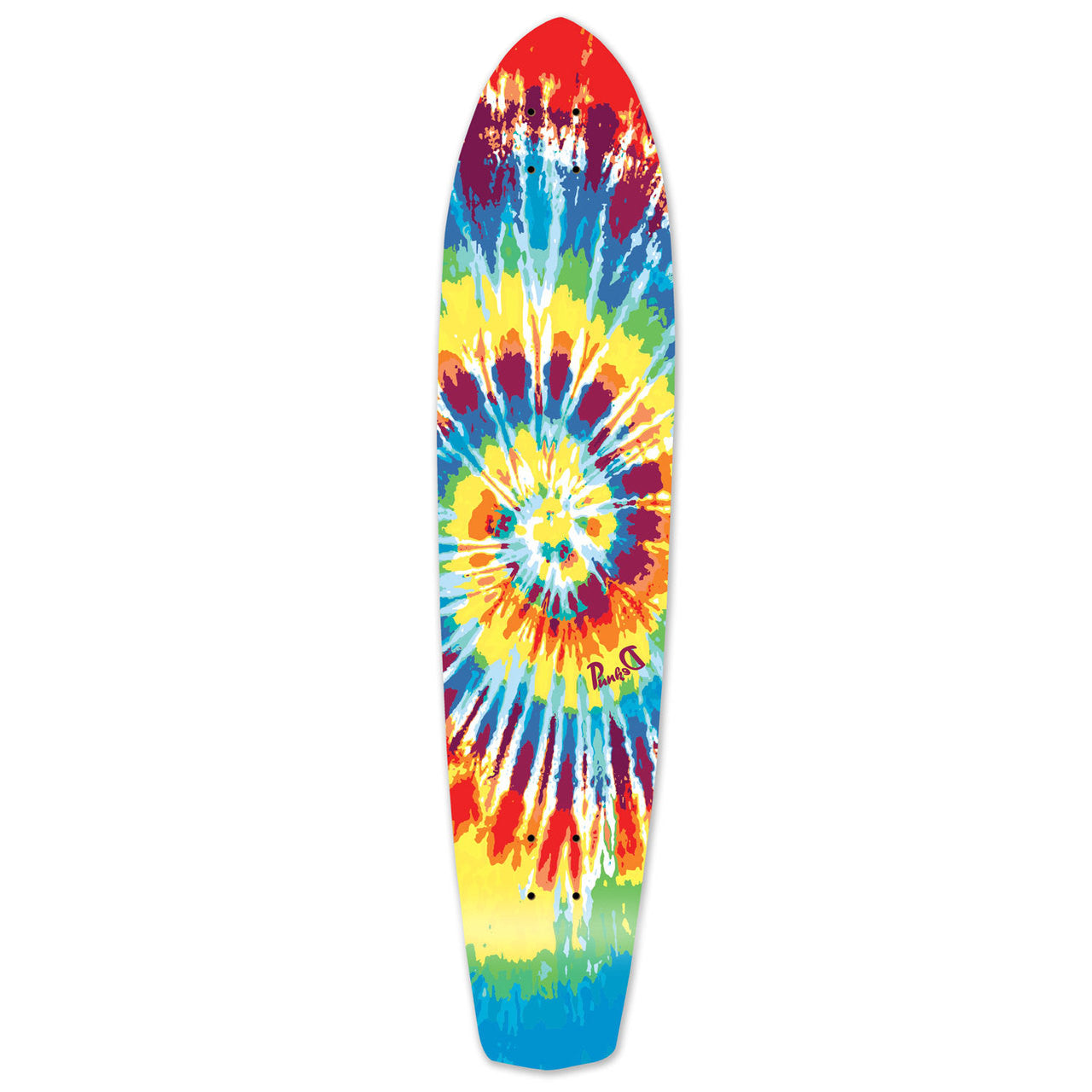 Yocaher Slimkick Longboard Deck - Tiedye Original