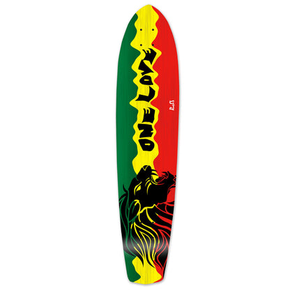 Yocaher Slimkick Longboard Deck - Rasta 2