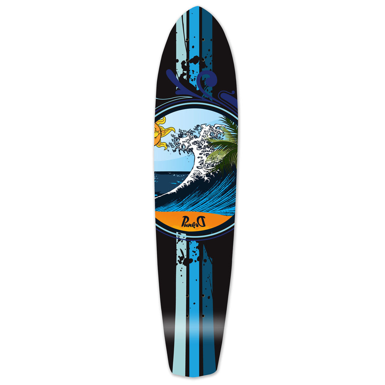 Yocaher Slimkick Longboard Deck - Wave