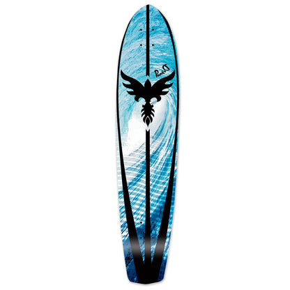 Yocaher Slimkick Longboard Deck - Tsunami