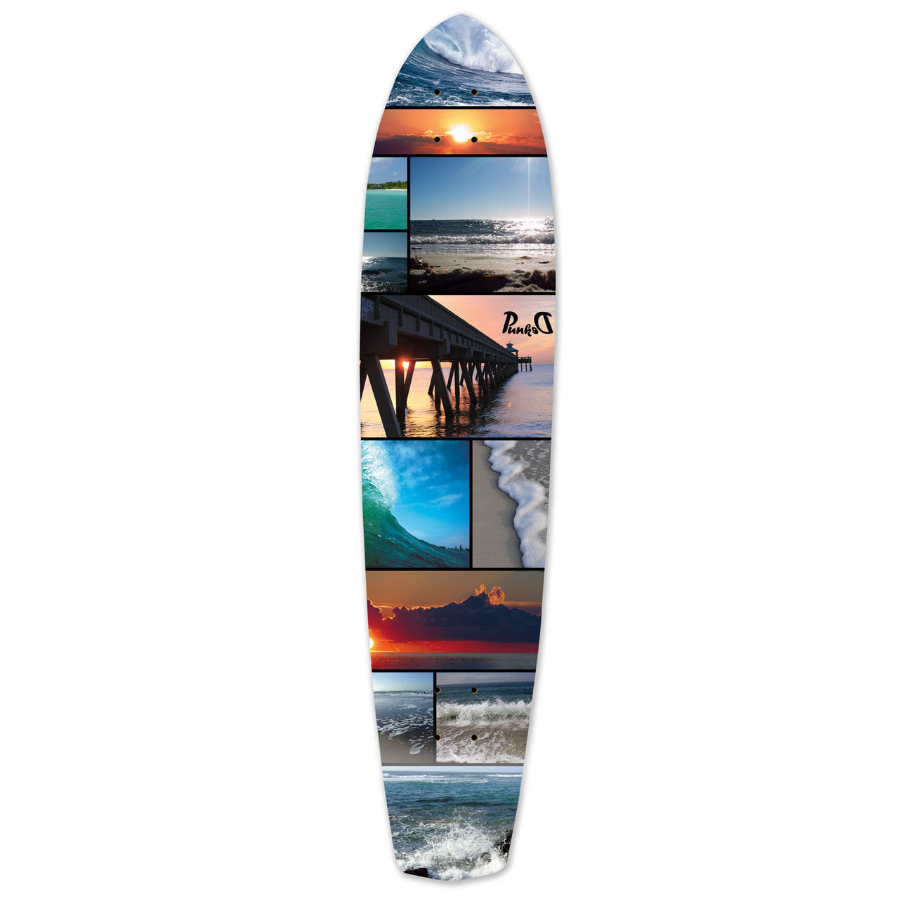 Yocaher Slimkick Longboard Deck - Seaside