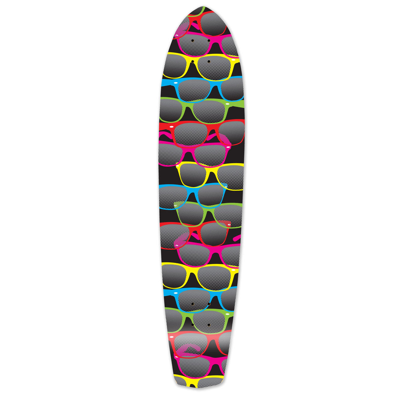 Yocaher Slimkick Longboard Deck - Shades Black