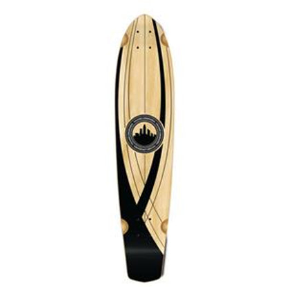 Yocaher Slimkick Longboard Deck - Crest Onyx