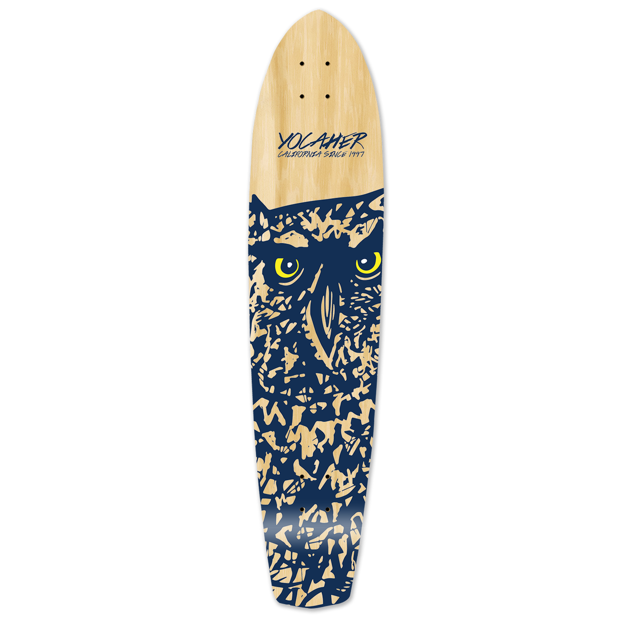 Yocaher Slimkick Longboard Deck - Spirit Animal OWL