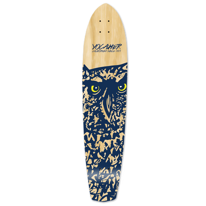 Yocaher Slimkick Longboard Deck - Spirit Animal OWL