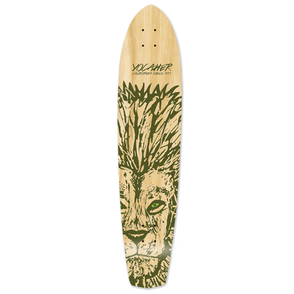 Yocaher Slimkick Longboard Deck - Spirit Animal LION