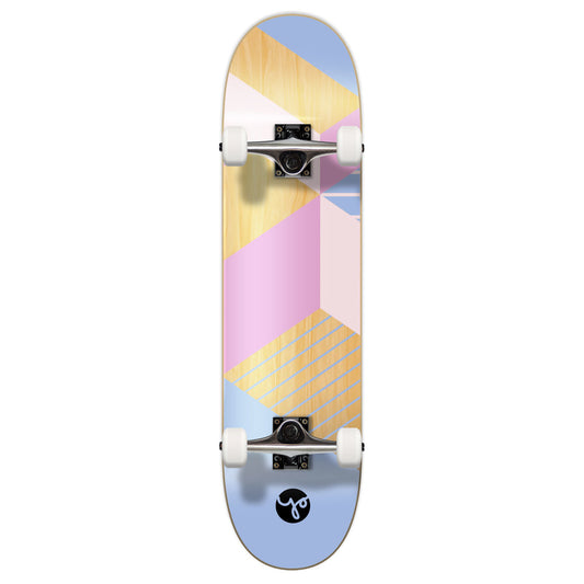 Yocaher Complete Skateboard 7.75" - Geometric Series - Purple