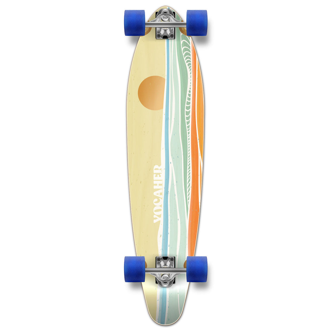 Yocaher Kicktail Longboard Complete - Horizon Day